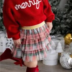 NWT plaid tutu 2-4Y